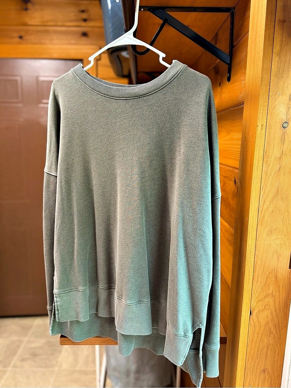 Women's Sage Green Crew Neck Sweater